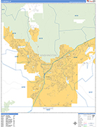 St. George  Wall Map Basic Style